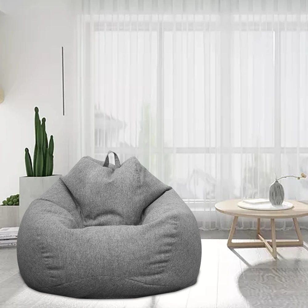 1/2Pcs Lazy Sofa Cover Solid Chair Covers Without Filler Large Bean Bag Cover Adults Couch Living Room Bedroom Tatami Lounger