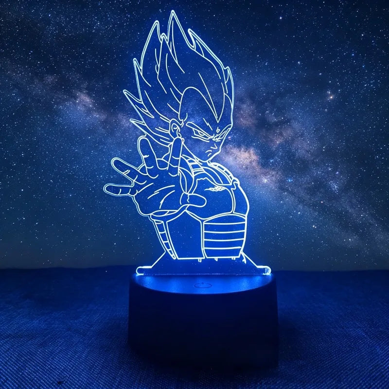 3D Led Light Son Goku GK Vegeta Anime Figure Night Light Dragon Ball Z King Child's Desk Lamp Room Decor Gift Boy Birthday Gift