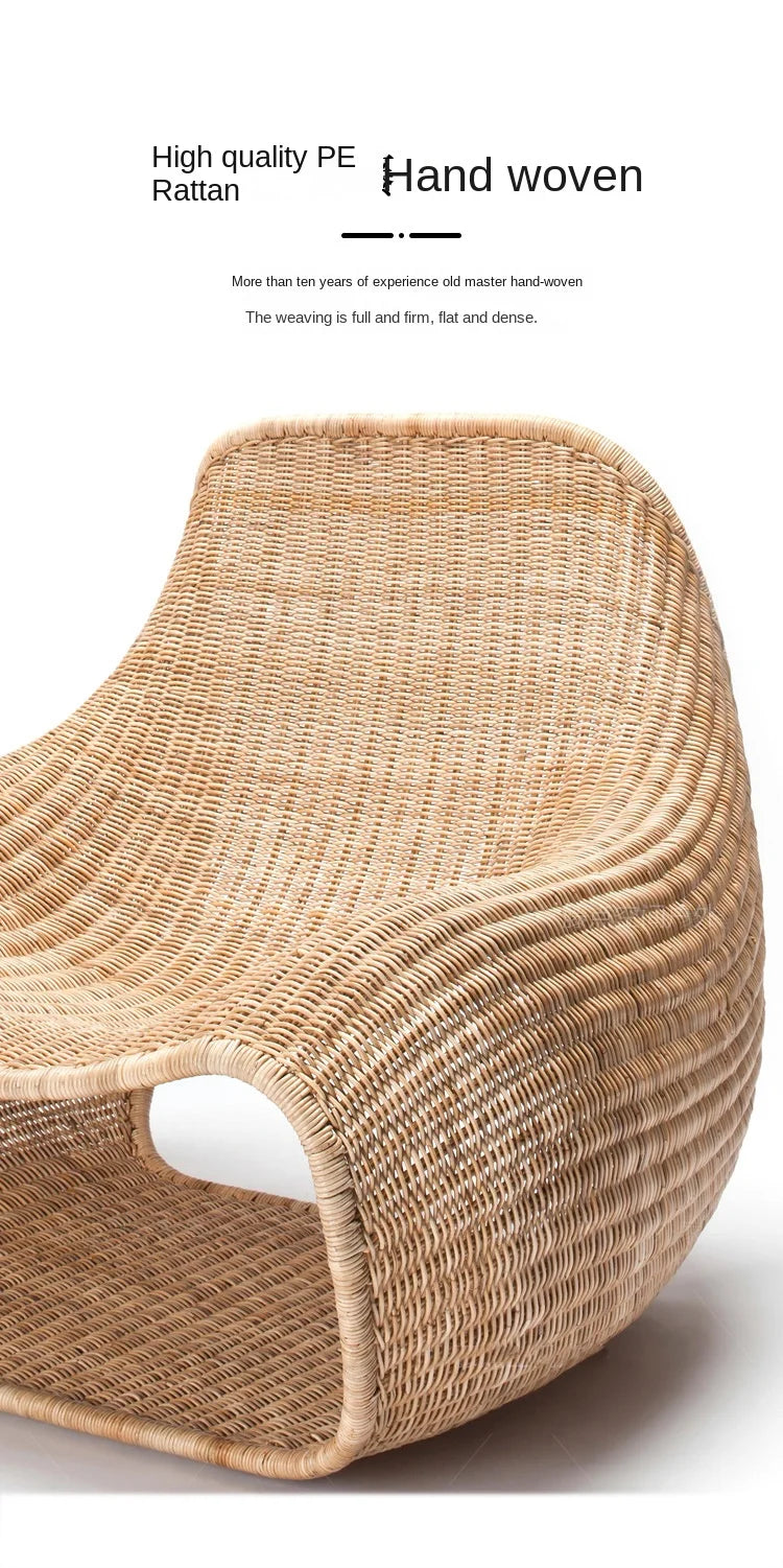 Joylive Leisure Chair Outdoor Garden Rattan Chair Rattan Sofa Single Sofa Chair for Living Room and Outdoor