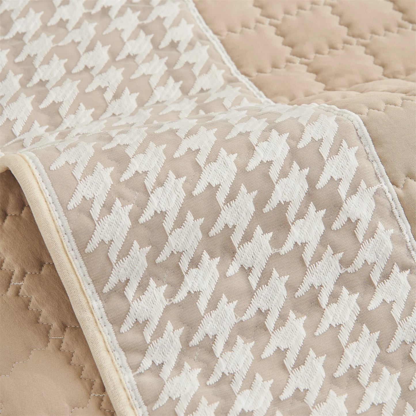 Houndstooth Lace Docor Quilting Sofa Coushion Cover Anti-Slip Sofa Slipcovers for Living Room Couch Seat covers Pet Friendly