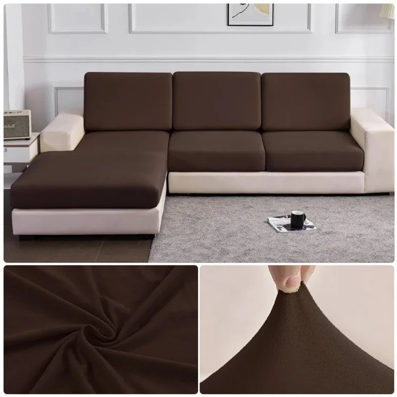 Elastic Sofa Seat Cushion Cover Spandex Polyester Sofa Cover for Living Room Washable Removable L Shape Corner Couch Protector