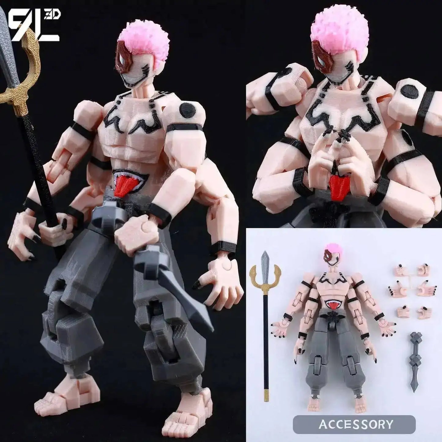 9L 3D Printed Anime Jujutsu Kaisen Sukuna Lucky13 Dummy 13 Movable Shapeshift T13 Action Figures Mannequin Toys for Collectors