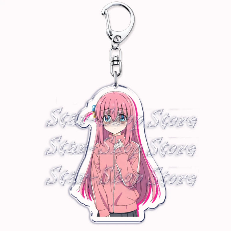Cute Cartoon Anime Keychains for Accessories Bag Hitori Gotoh Nijika Ijichi Ryo Yamada Ikuyo Kita Keyring Jewelry Fans Gifts