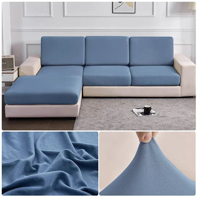 Elastic Sofa Seat Cushion Cover Spandex Polyester Sofa Cover for Living Room Washable Removable L Shape Corner Couch Protector