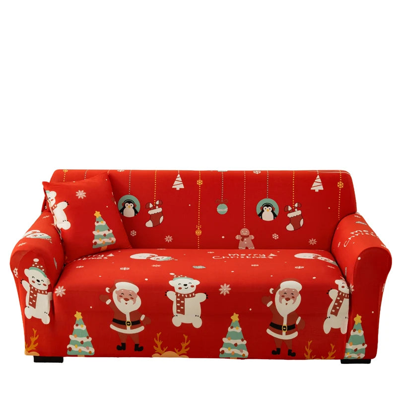 Christmas decoration Sofa Cover Stretch Modern Chair Couch Cover Sofa Covers for Living Room Furniture Protector 1/2/3/4 Seater