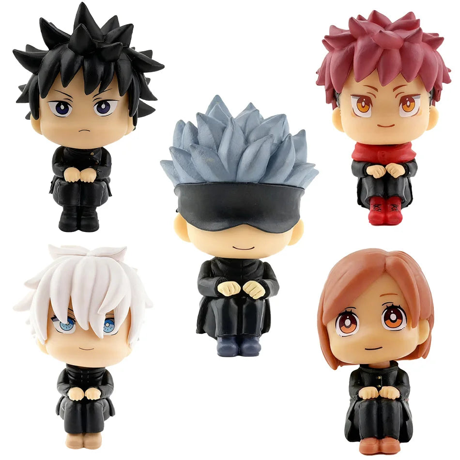 7-9cm Anime Jujutsu Kaisen Figure Itadori Yuji Gojo Satori Fushiguro Megumi Kugisaki Kawaii Toy Car Decoration PVC Model Gift