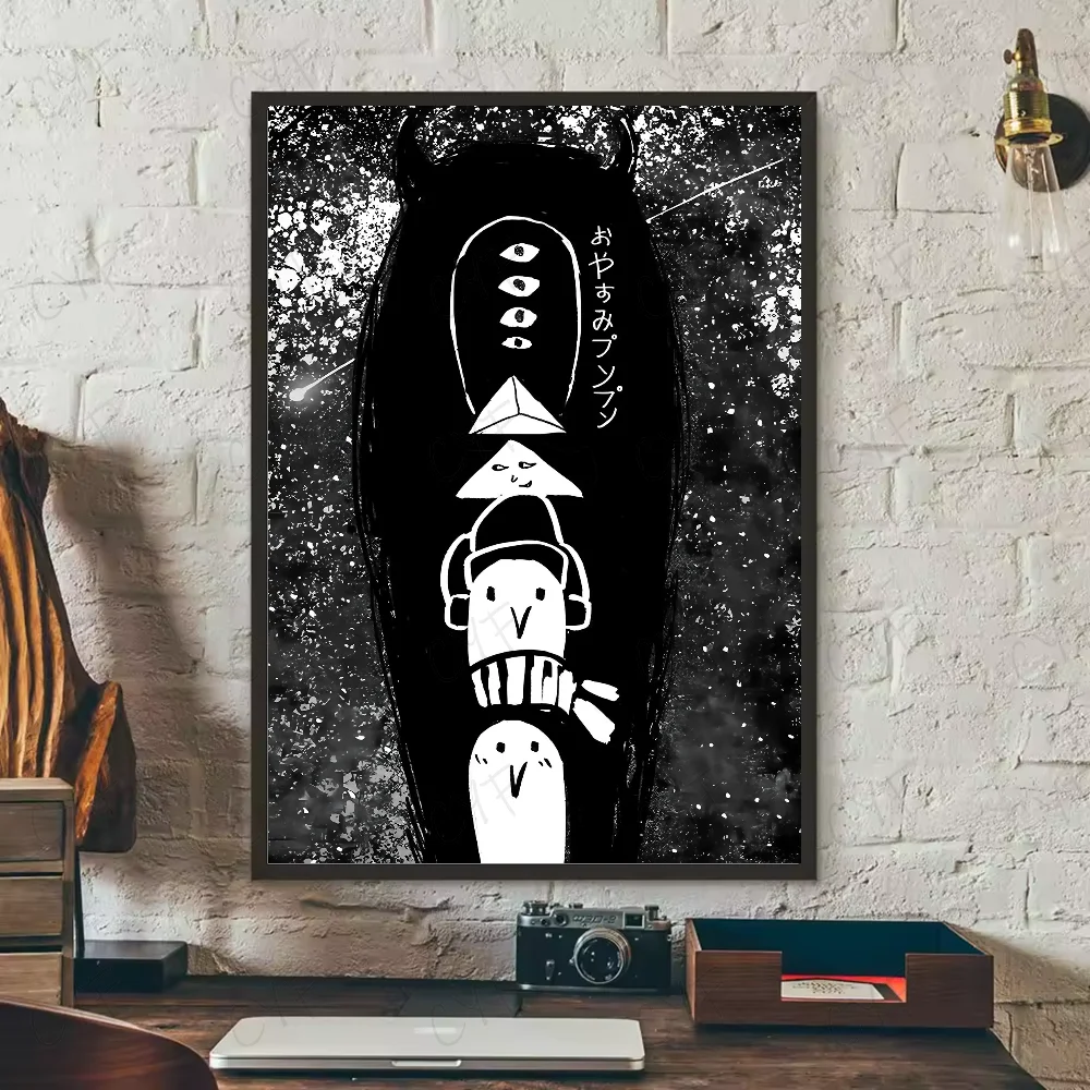 Anime G-Goodnight Punpun Poster Waterproof Wall Art High Quality Print Movie Posters For Living Bedroom Retro Room Decor Gift