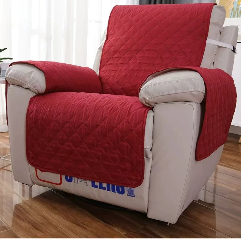 Solid Color Recliner Sofa Cover Dogs Pets Kid Anti-Slip Chair Covers Anti-wear Armchair Slipcovers Furniture Protector