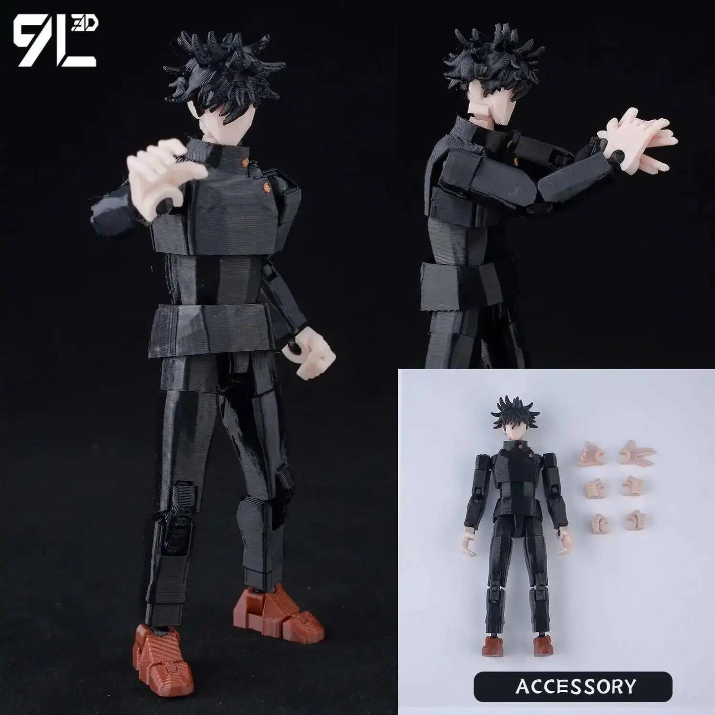 9L3D Printed Lucky Dummy 13 Jujutsu Kaisen Gojo Satoru Toji Yuji Sukuna Anime Action Figures Mannequin Yuuta Rika Model T13 Toys