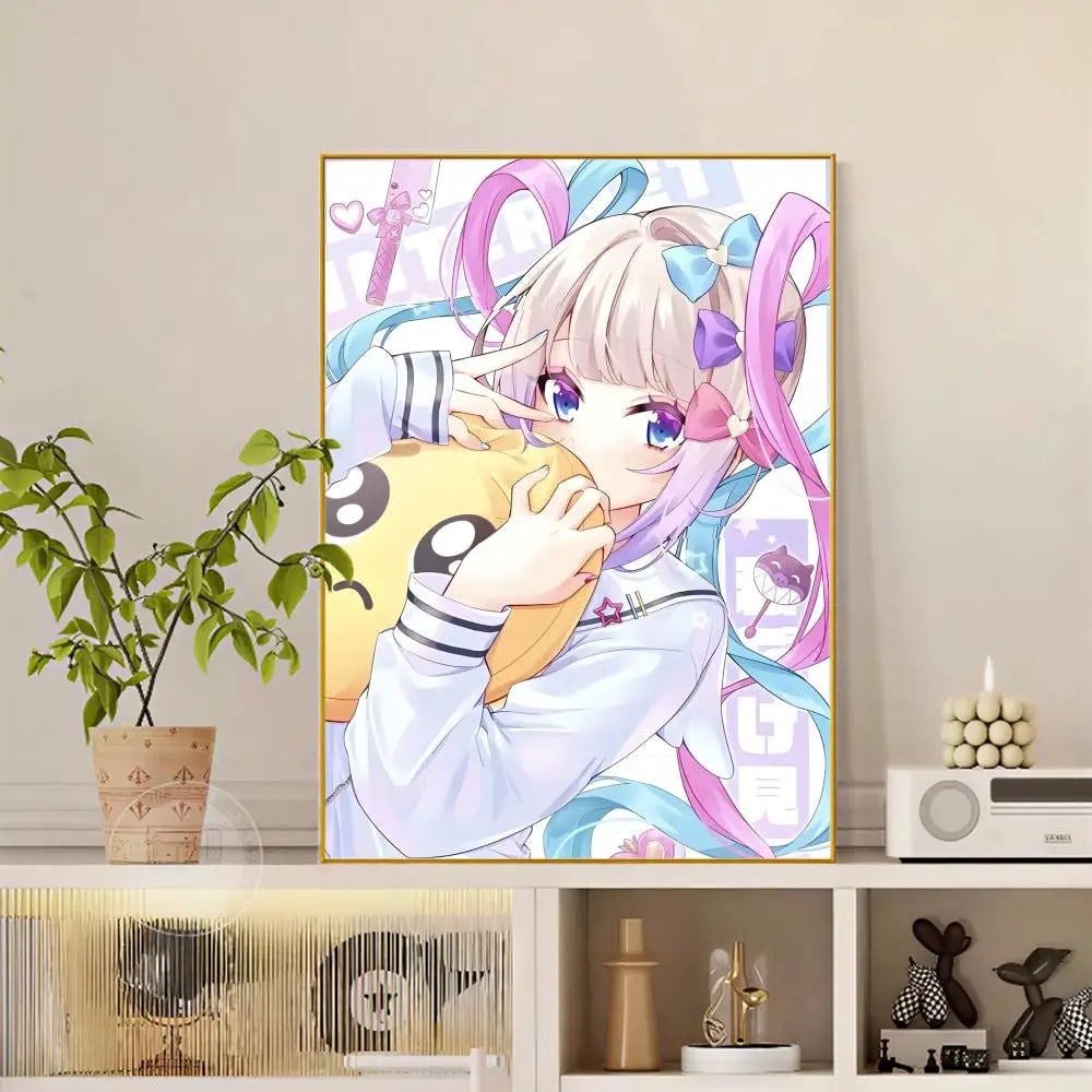 anime Needy Streamer Overload Poster Versatile HD Waterproof Wall Art Self-Adhesive Decor for Any Space Ideal Gift