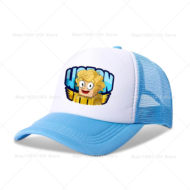 Wojans Team Baseball Cap Girls Boys Summer Sunshade Mesh Hats Anime Printed Decoration Caps Adjustable Adult Sportswear Hat Gift