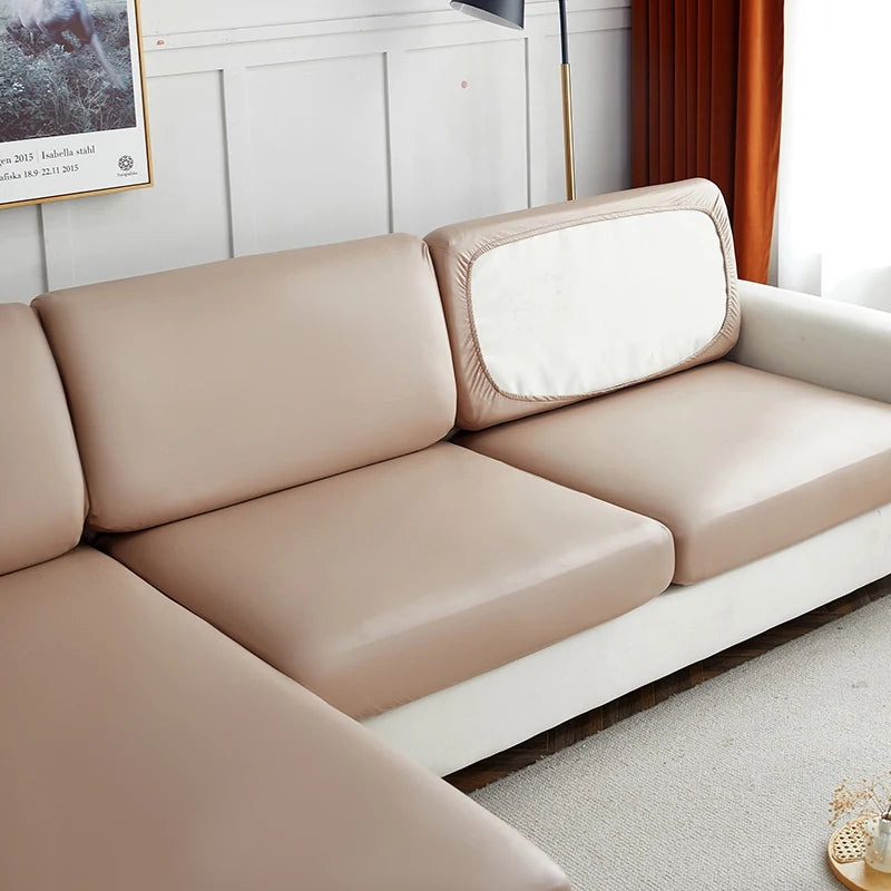 easy clean waterproof PU funiture protector solid sofa cover Corner sofa seat slipcover elastic stretch couch cover