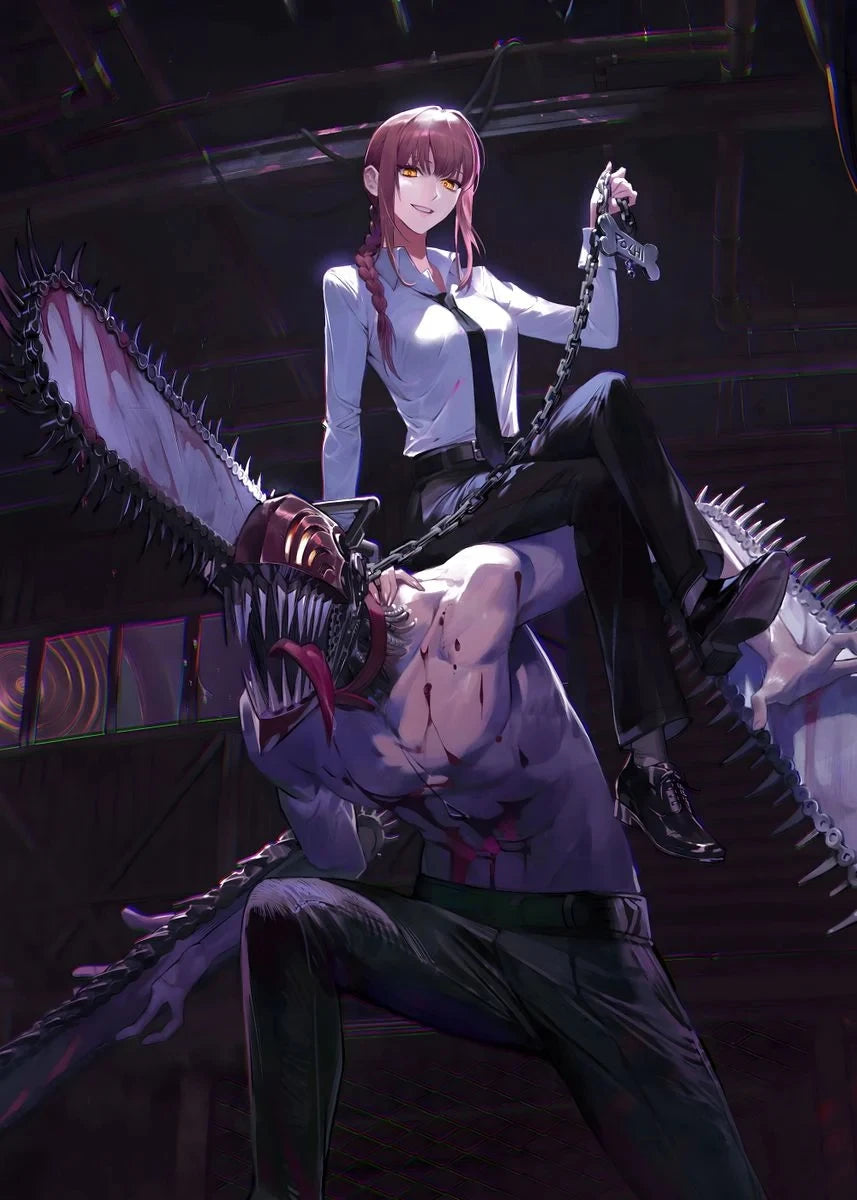 Hot Japan Anime Chainsaw Man Posters cartoon Wall decor poster canvas painting Aesthetic Nursery Kids Room Home Room Decoration