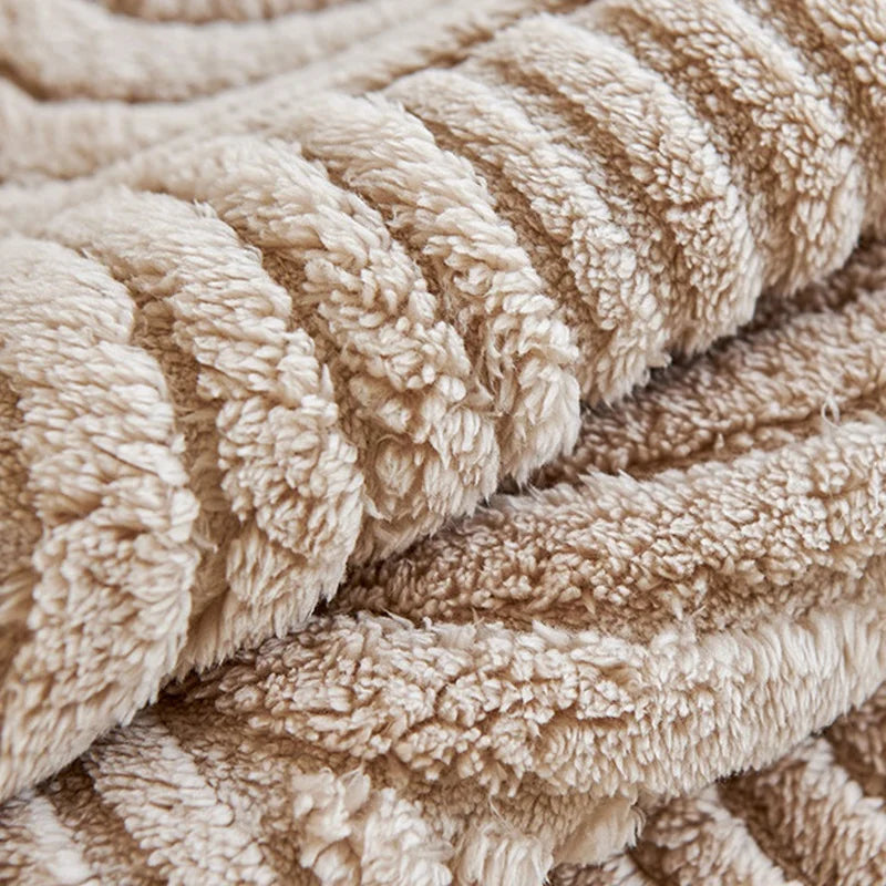 1PC Wave Striped Sofa Cover Solid Color Thicken Plush Sofa Towel Covers Non-slip Couch Slipcovers Sofa Mat for Living Room