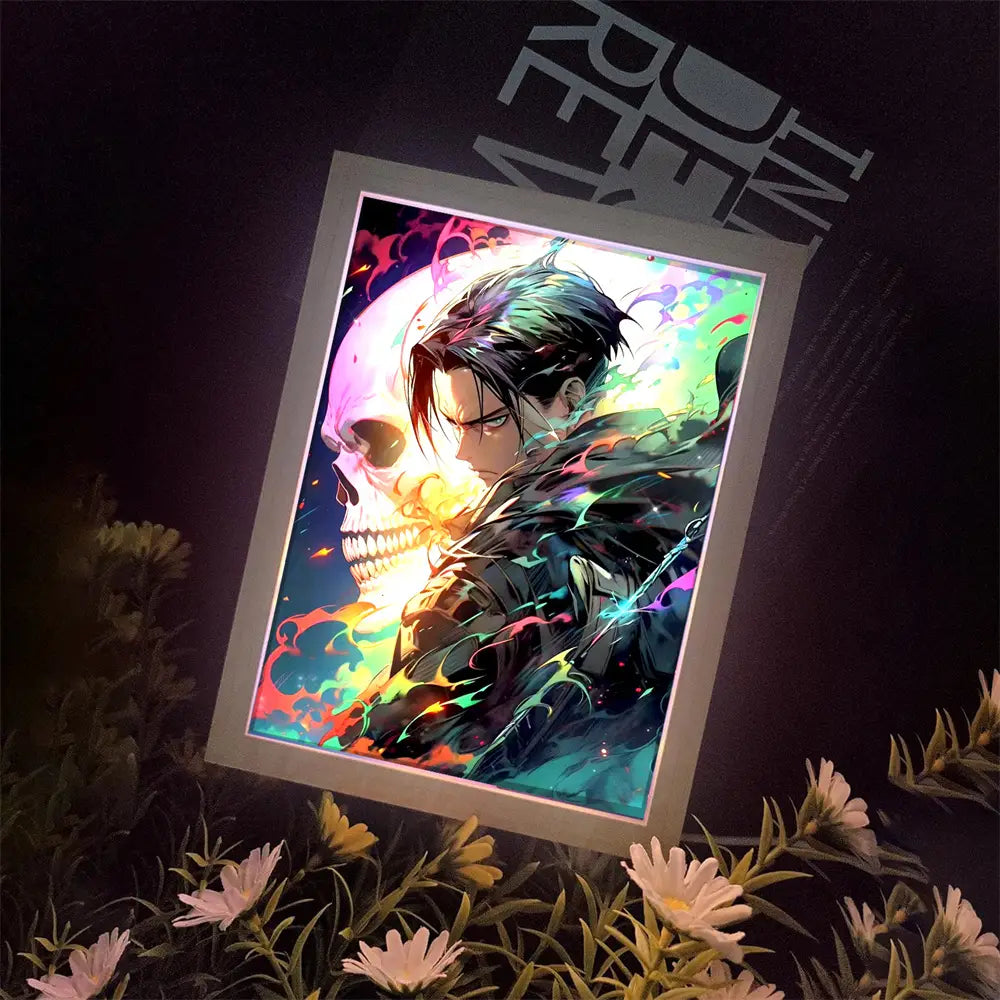 Attack on Titan Moonlight LED Photo Frame – Bedroom Decor