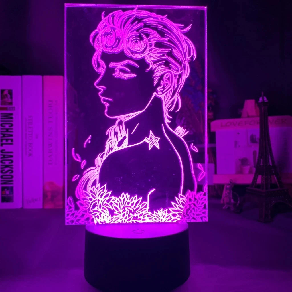 Anime JoJo Bizarre Adventure 3d Night Light Hol Horse for Bedroom Decor Light Birthday Gift for Him Manga Jojo Led Lamp