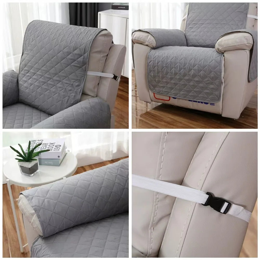 Solid Color Recliner Sofa Cover Dogs Pets Kid Anti-Slip Chair Covers Anti-wear Armchair Slipcovers Furniture Protector