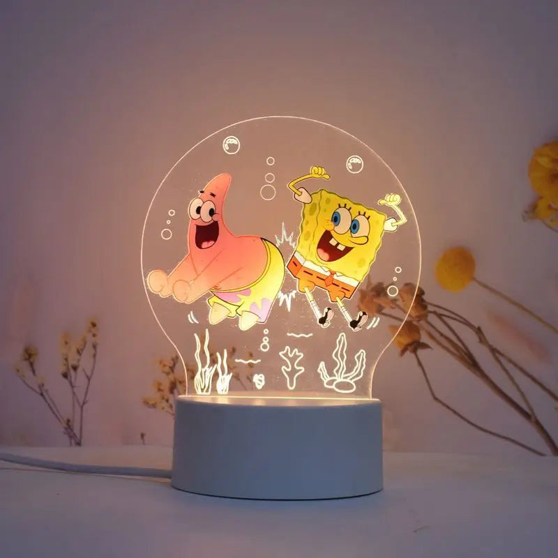 SpongeBob SquarePants Patrick Star Peripheral Cartoon Animation Creative Night Light 3D Children's Room Decorative Light