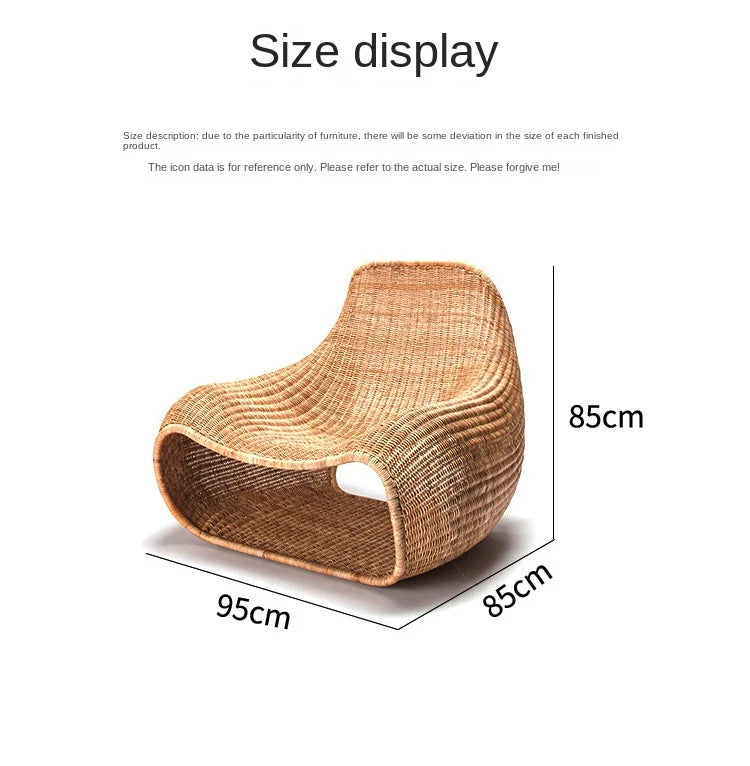 Joylive Leisure Chair Outdoor Garden Rattan Chair Rattan Sofa Single Sofa Chair for Living Room and Outdoor