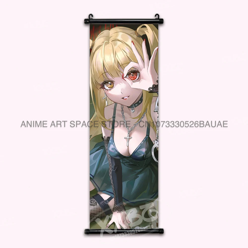 Anime DEATH NOTE Hanging Painting Classic Cartoon Poster Yagami Light Scrolls Pictures Ryuk Home Decor Mural Wall Art For Room