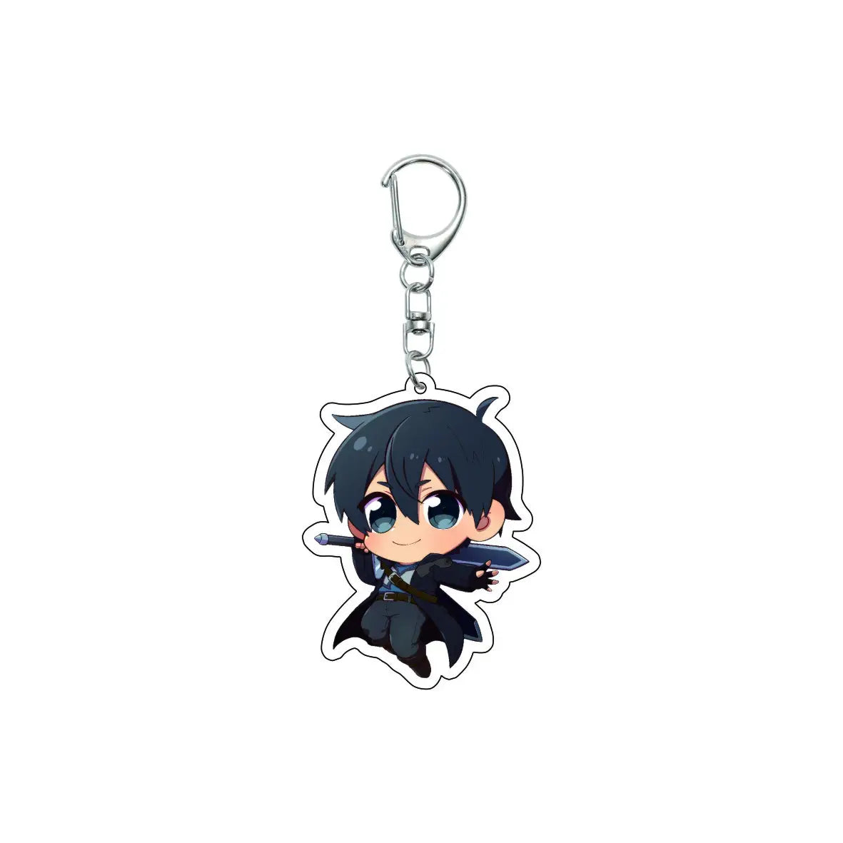 55MM Anime Sword Art Online Keychain Alice Synthesis Kirigaya Kazuto Yuuki Asuna Key Chain Acrylic Model Plate