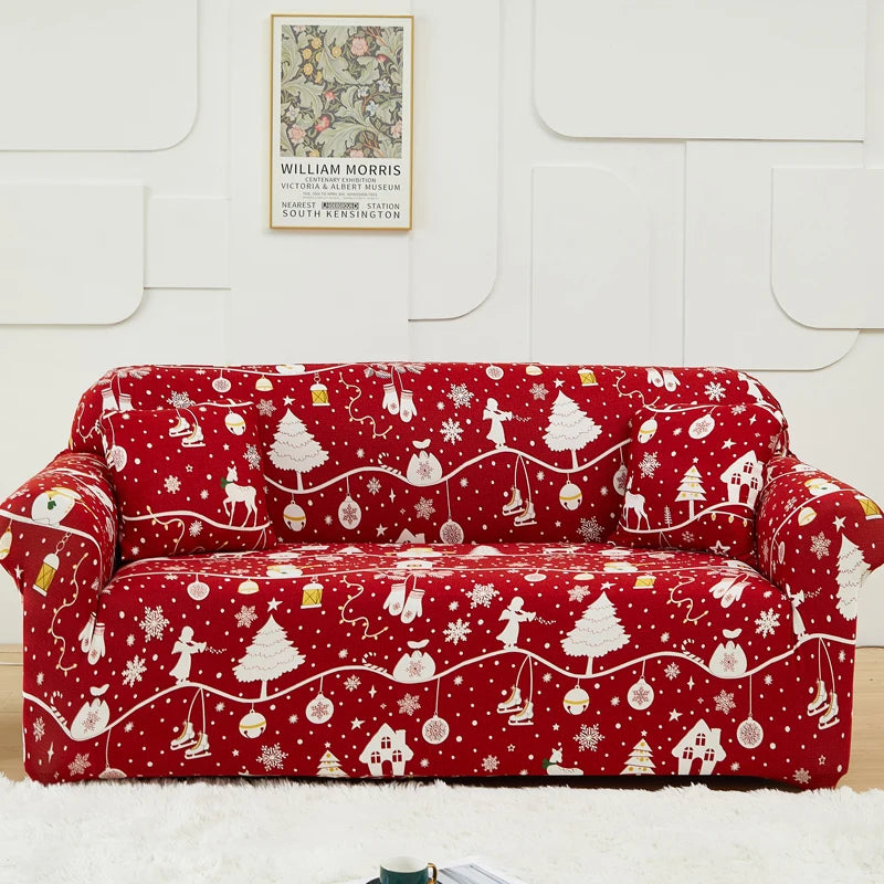 Christmas decoration Sofa Cover Stretch Modern Chair Couch Cover Sofa Covers for Living Room Furniture Protector 1/2/3/4 Seater