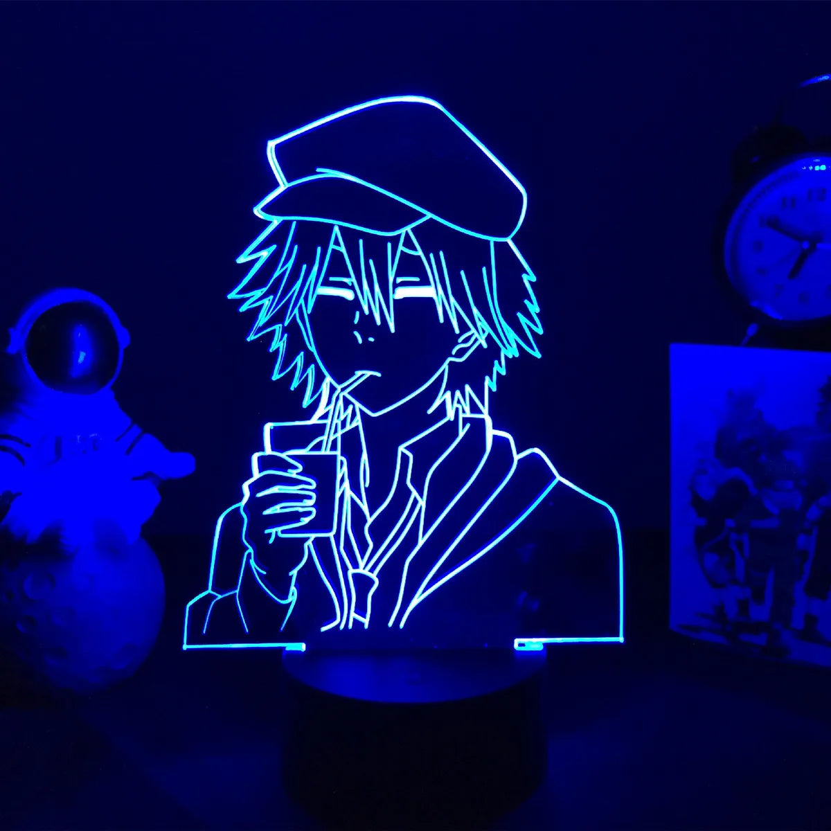 3D LED Lamp Anime Bungo Stray Dogs Night Light Ranpo Figure for Bedroom Decoration Nightlight Birthday Gift Room Decor