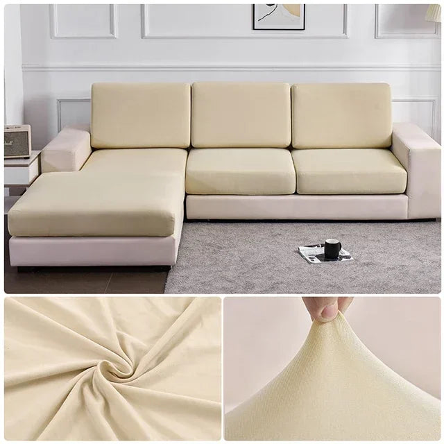 Elastic Sofa Seat Cushion Cover Spandex Polyester Sofa Cover for Living Room Washable Removable L Shape Corner Couch Protector