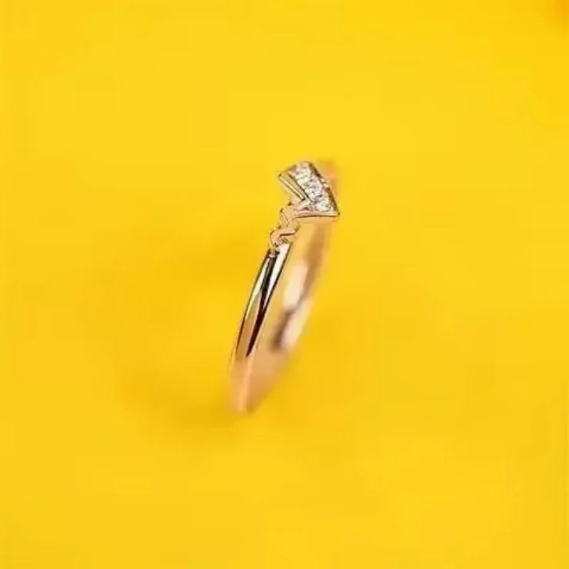New Pokemon Litwick Dragonair 925 Silver Couple Ring Anime Fashion Cartoon Accessories Cospaly Peripherals Christmas Gifts