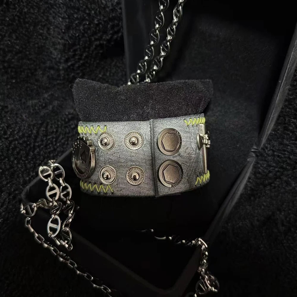 Anime Ben 10 Cosplay Ben Tennyson Omnitrix Bracelet Leather Punk Hip Hop Hand Chain Fashion Bangles Unisex Party Props