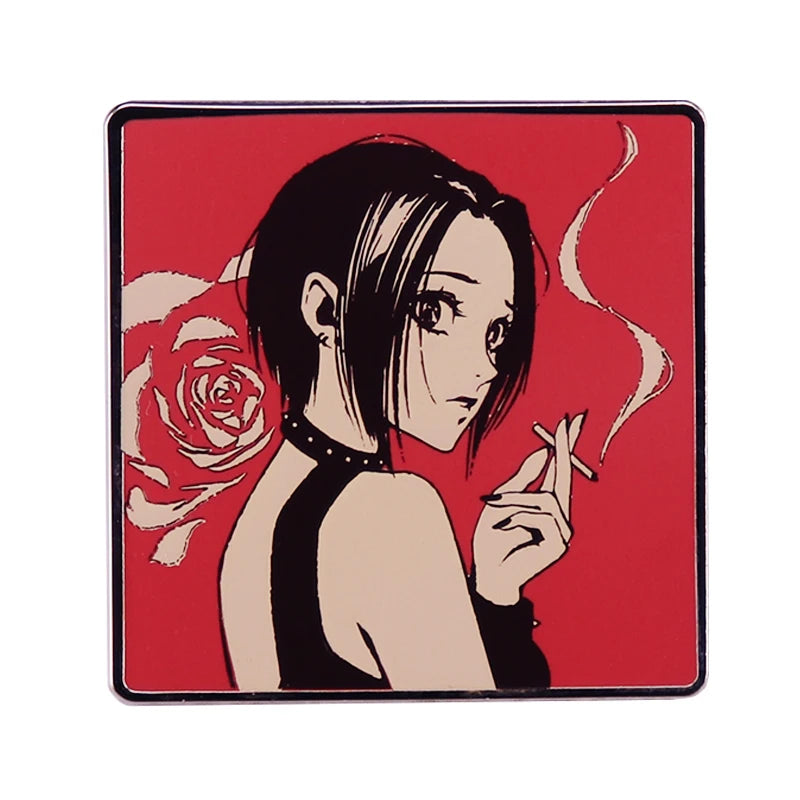 Classic Japanese Anime Girls Oosaki Nana Lapel Pins for Backpack Enamel Pin Women's Brooch Badges for Clothes Jewelry Accessorie