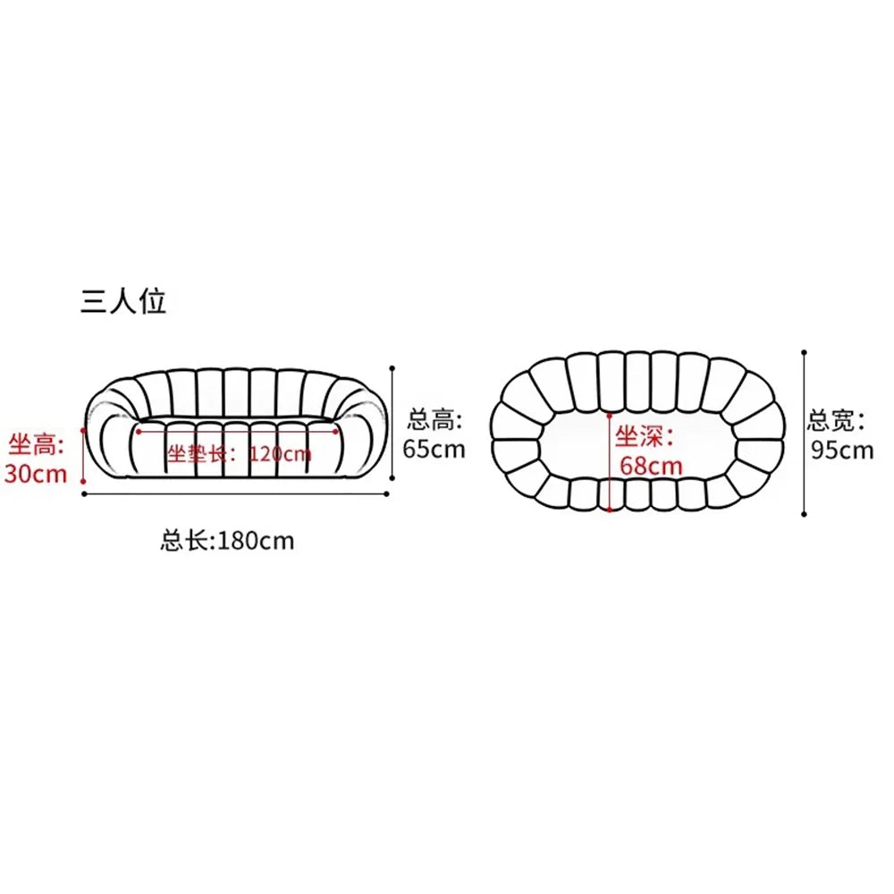 Cloud Sofa Plush Pumpkin Sofa Combination Soft Comfortable Modern Living Room Sofa Suite Apartment Home Furniture Accessories