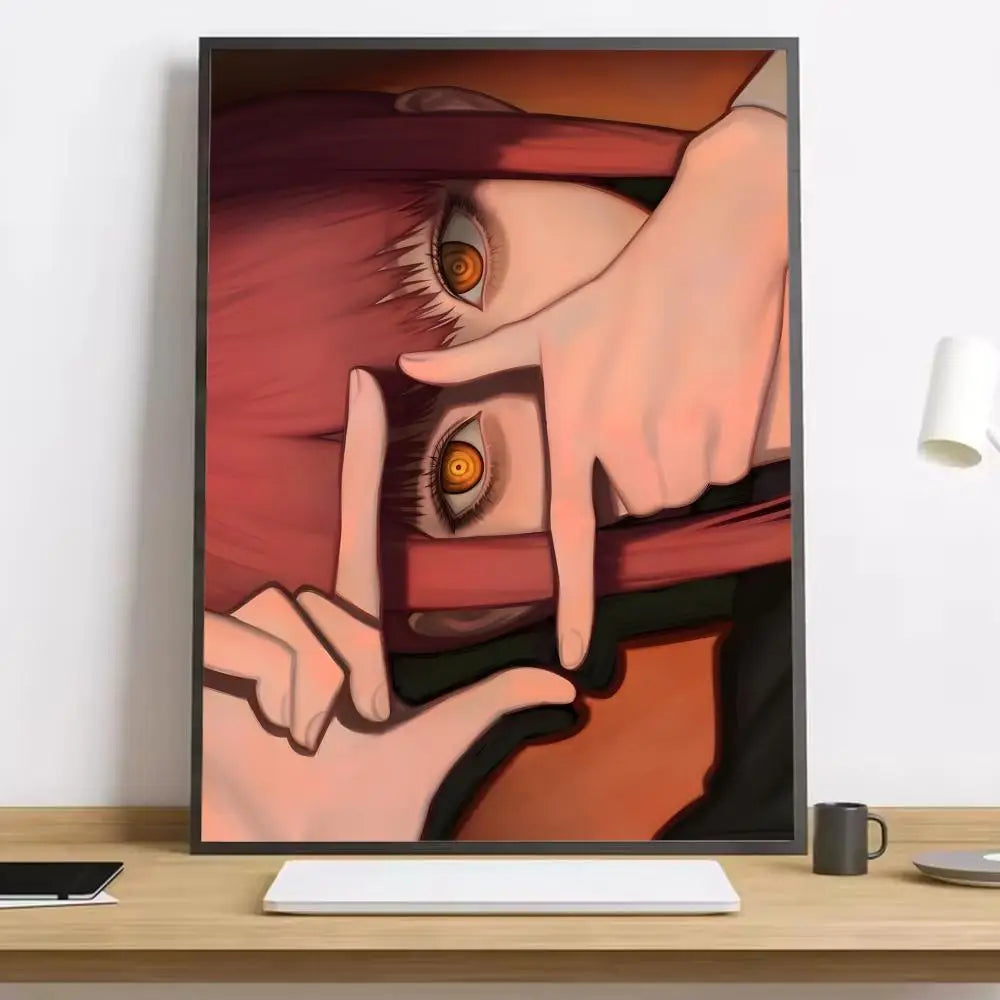 Makima Chainsaw Man Painting Calligraphy HD Canvas Poster living room bedroom bar aesthetic decoration