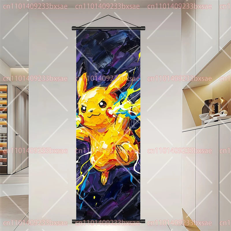 Pokémon Anime Elf Dragonite Gengar Pikachu Charizard Kyogre Rayquaza HD Poster Scroll Painting Art Hanging Painting Holiday Gift