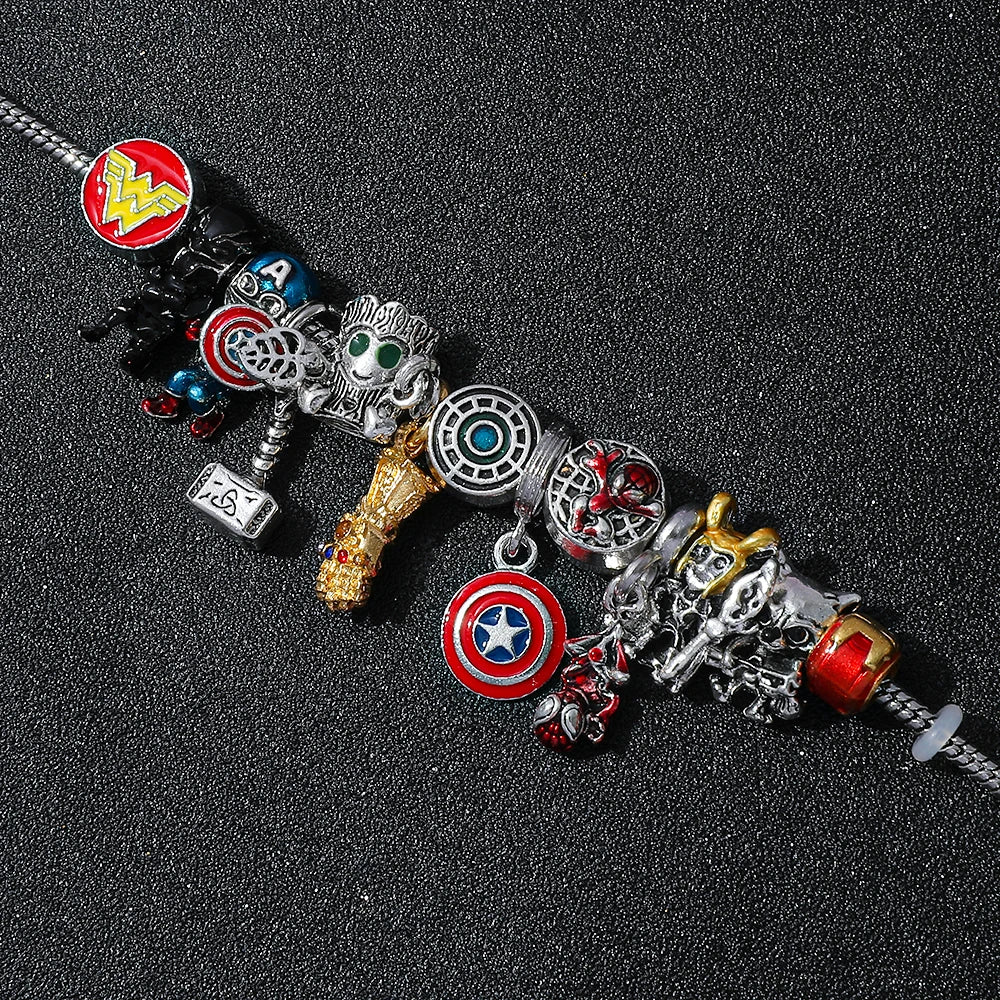 Cartoon Bracelet Classic Fashion Anime Pendant Accessories for Best Friend Superheroes Pendant Bracelet Gifts