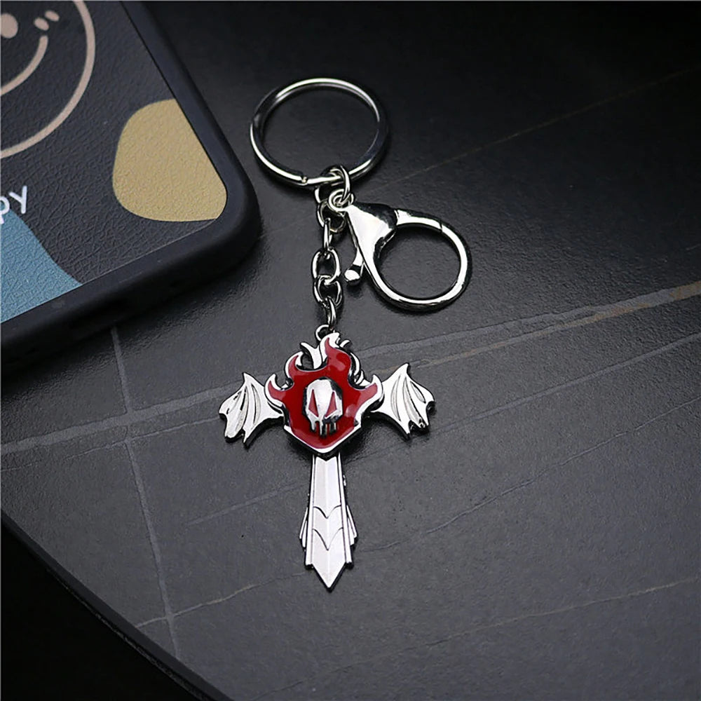 Bleach Kurosaki Ichigo Mask Keychains Anime Key Chain Metal Retro Keyring For Women Men Charm Accessories Pendant Llaveros Gifts