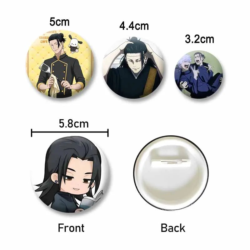Creativity Cartoon Figure Suguru Geto Badges Funny Anime Icon Brooch Enamel Pin Backpack Clothing Jewelry Accessories Toys Gifts