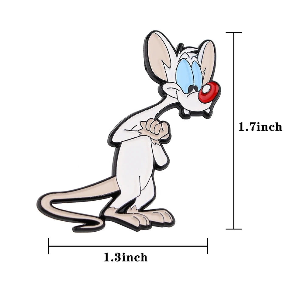 DZ2440 Novelty Cute Mouse Funny Enamel Pins for Clothes Badges on Backpack Lapel Pin Decoration Anime Jewelry Accessories Gifts