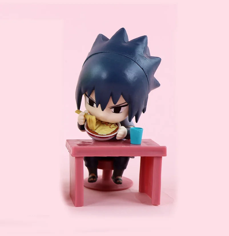 BanDai Blind Box | Naruto Shippuden Ramen Theme Blind Box Q Version Naruto & Sasuke Figures Desktop Ornament Anime Peripherals