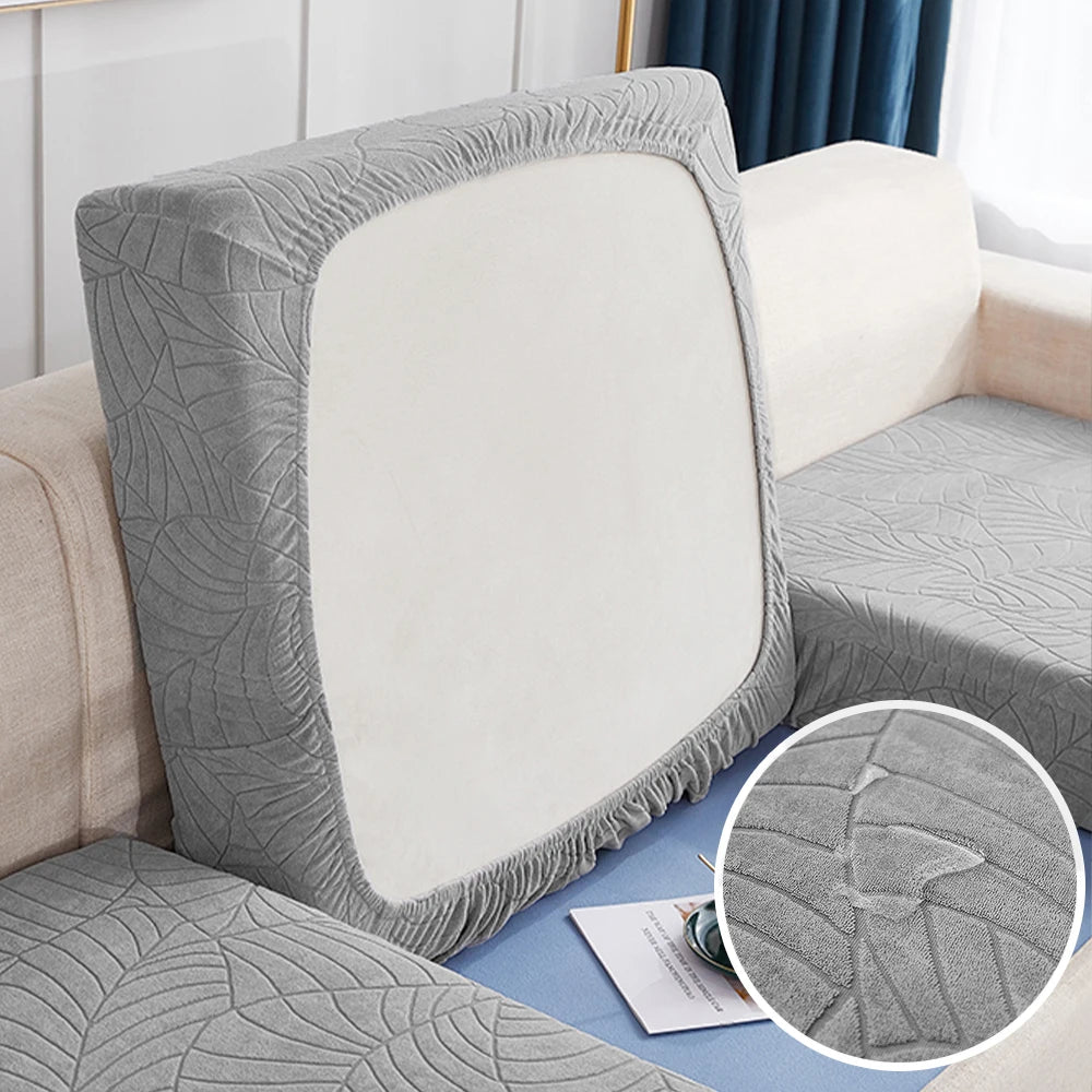 Waterproof Stretch Sofa Cushion Cover Jacquard Fabric Pure Sofa Cover Removable Protector Couch Cover Chaise Lounge Living Room