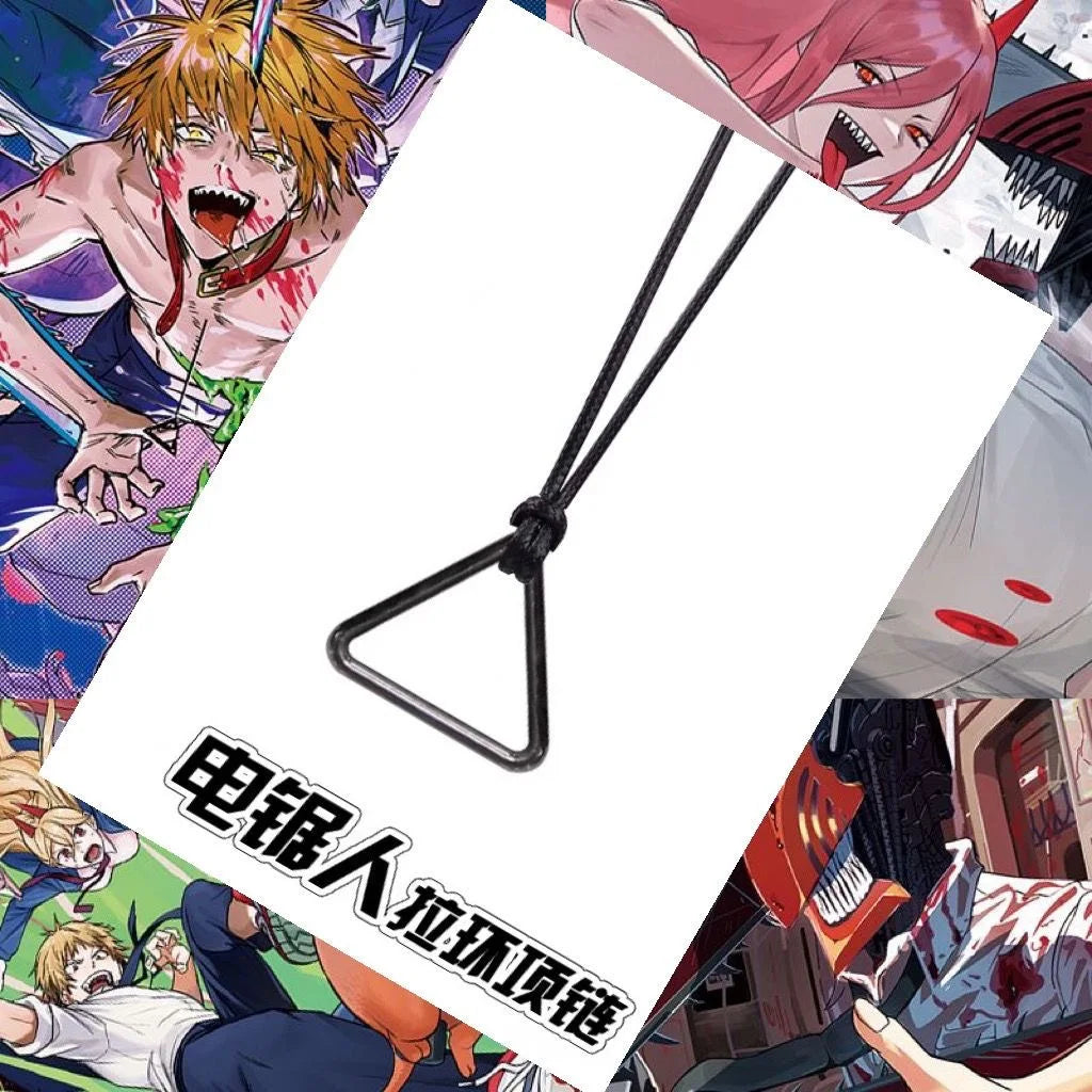 Animation Derivatives Power Makima Reze Denji Hayakawa Aki Pull Ring Necklace Cosplay Costumes DIY Props Exquisite Present