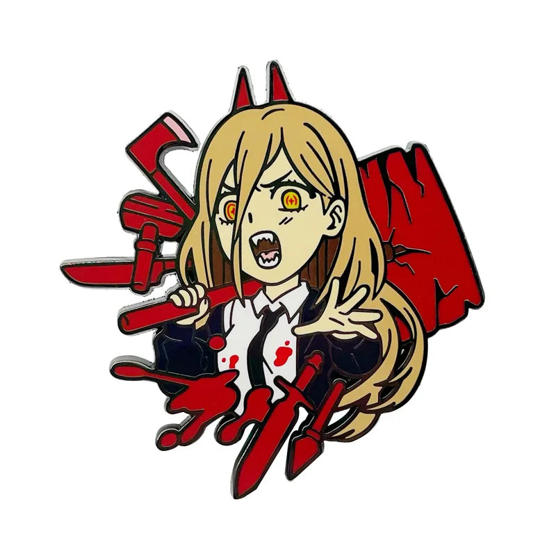 Chainsaw Man Anime Pins Kids Clothes Kawaii Enamel Pin Boys Girls Bag Cute Brooch Decoration Children Classic Toys Birthday Gift