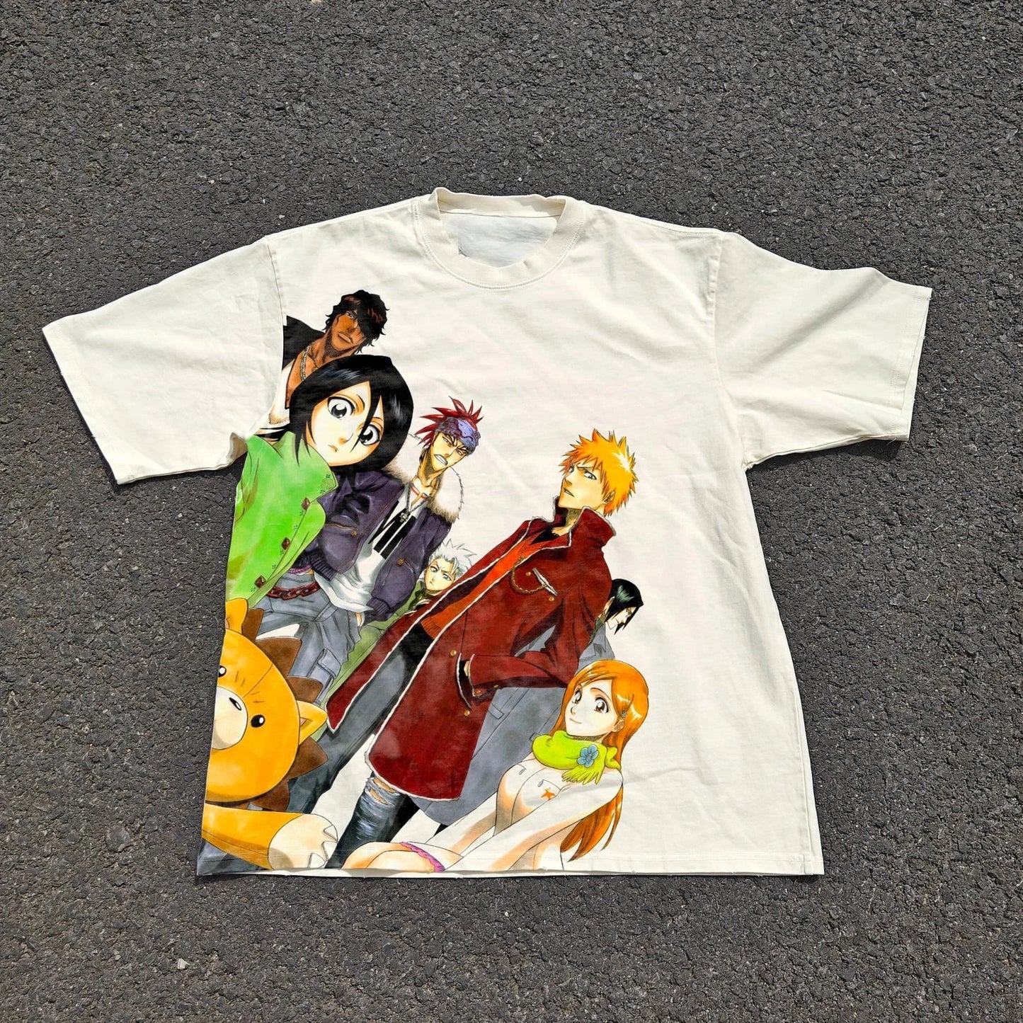 Bleach Anime Ichigo Kurosaki Casual T-shirt Men's and Women's Luxury Brand Top