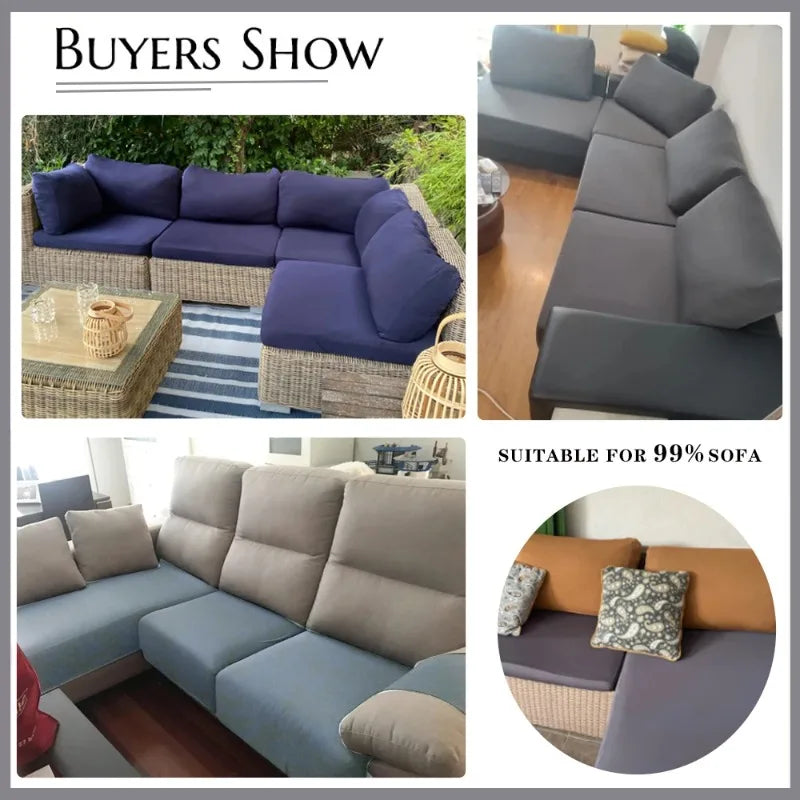 Elastic Sofa Seat Cushion Cover Spandex Polyester Sofa Cover for Living Room Washable Removable L Shape Corner Couch Protector
