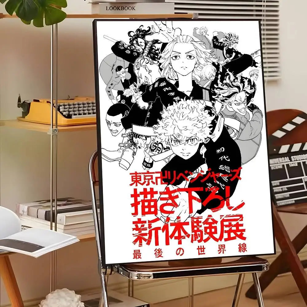 Japan Anime Tokyo Revengers Poster art canvas HD aesthetic Printing Paper Wall Art for Living Room Bar fashion Home Decor