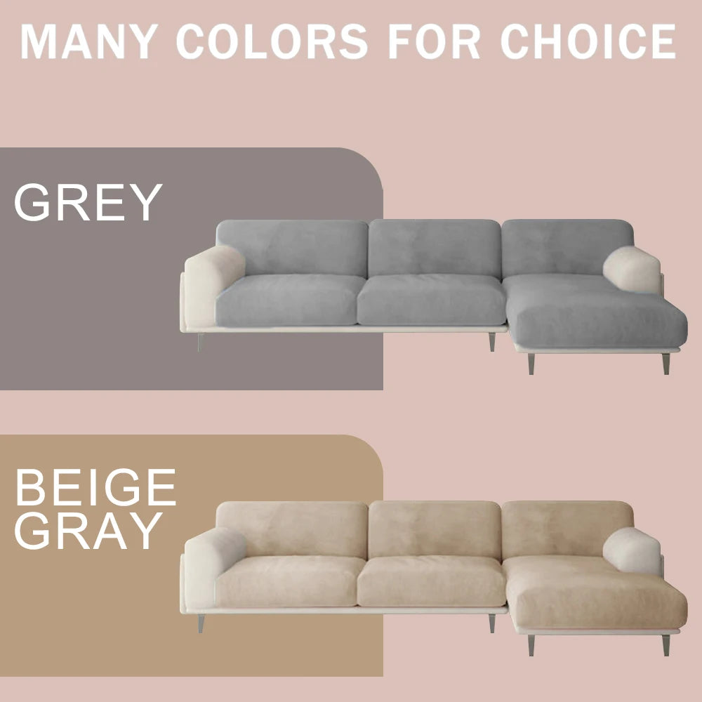 Luxury Soft Velvet Sofa Seat Cover Solid Elastic Sofa Cushion Covers Separate Furniture Protector Sofa Cover Living Room Pets