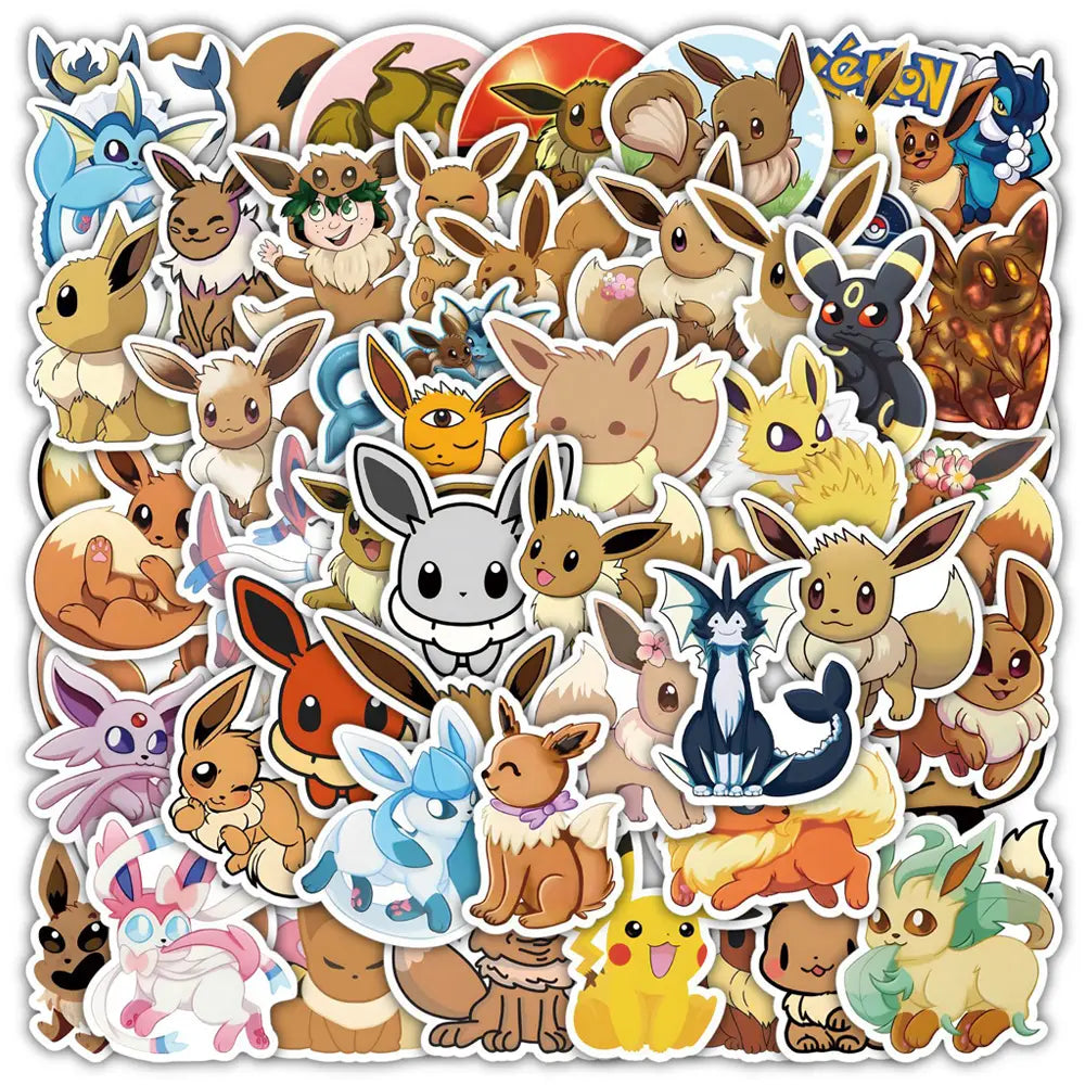 Pokemon Pikachu Waterproof Sticker Pack – Laptop & Phone Decals