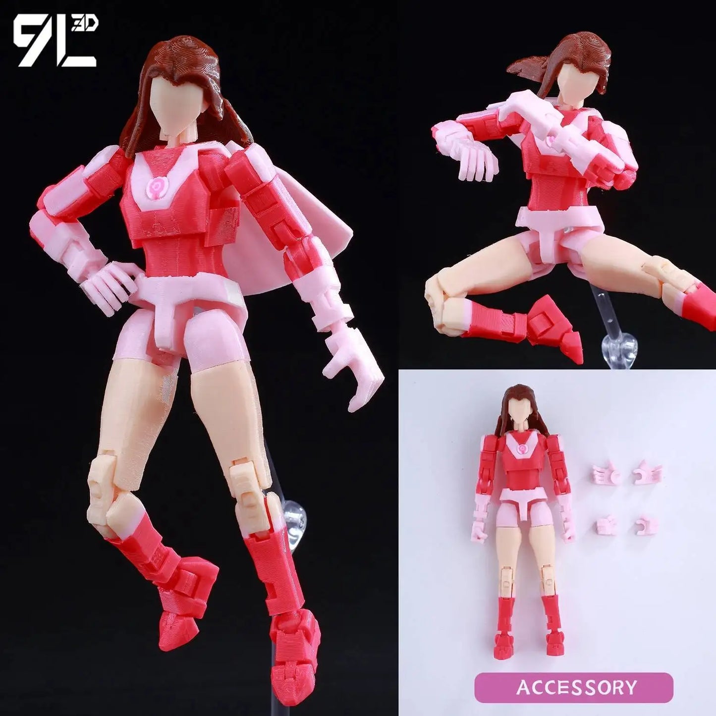 9L3D Lucky 13 Invincible Boy Conquer Omni Action Figure 3D Printed Anime Model Multi-Jointed Poseable Collectible Toy Gift Fan