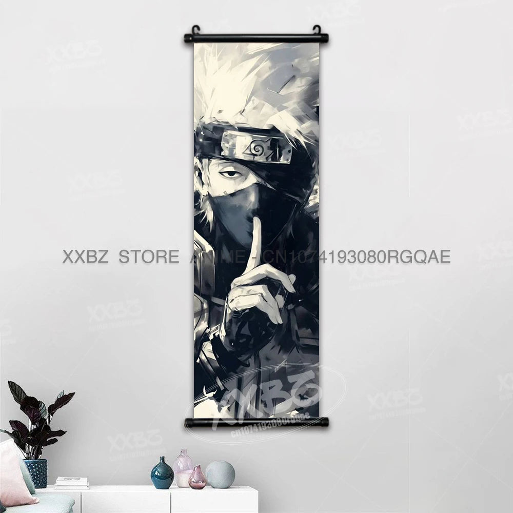 Naruto Home Decoration Scrolls Picture Hyuga Hinata Anime Canvas Wall Art Interior Hanging Painting Uchiha Itachi Figures Poster