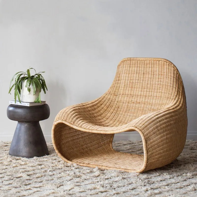 Joylive Leisure Chair Outdoor Garden Rattan Chair Rattan Sofa Single Sofa Chair for Living Room and Outdoor